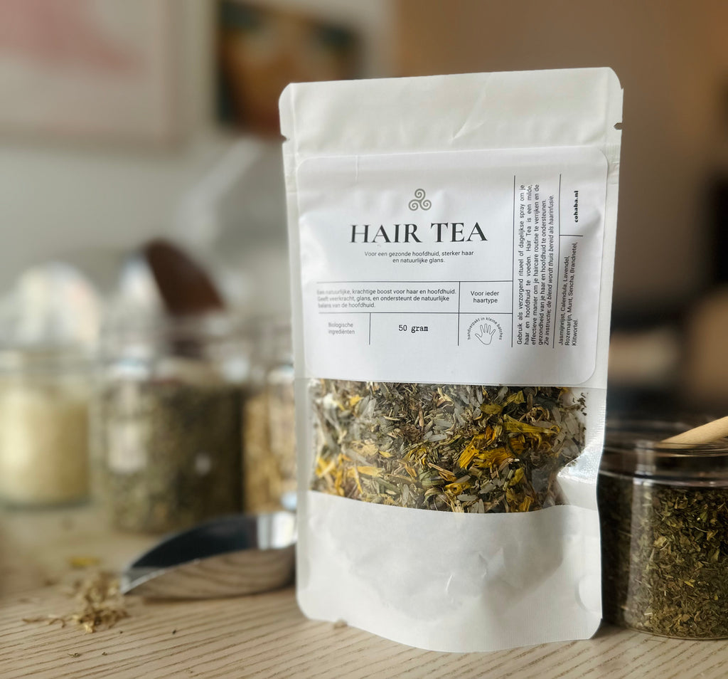 HAIR TEA - Een natuurlijke, krachtige boost voor haar en hoofdhuid.