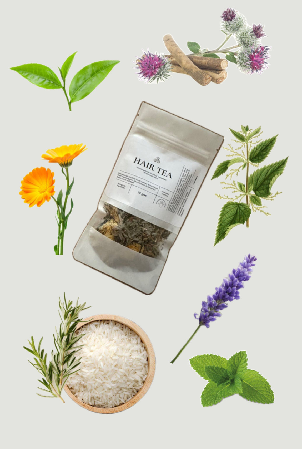 HAIR TEA - Een natuurlijke, krachtige boost voor haar en hoofdhuid.